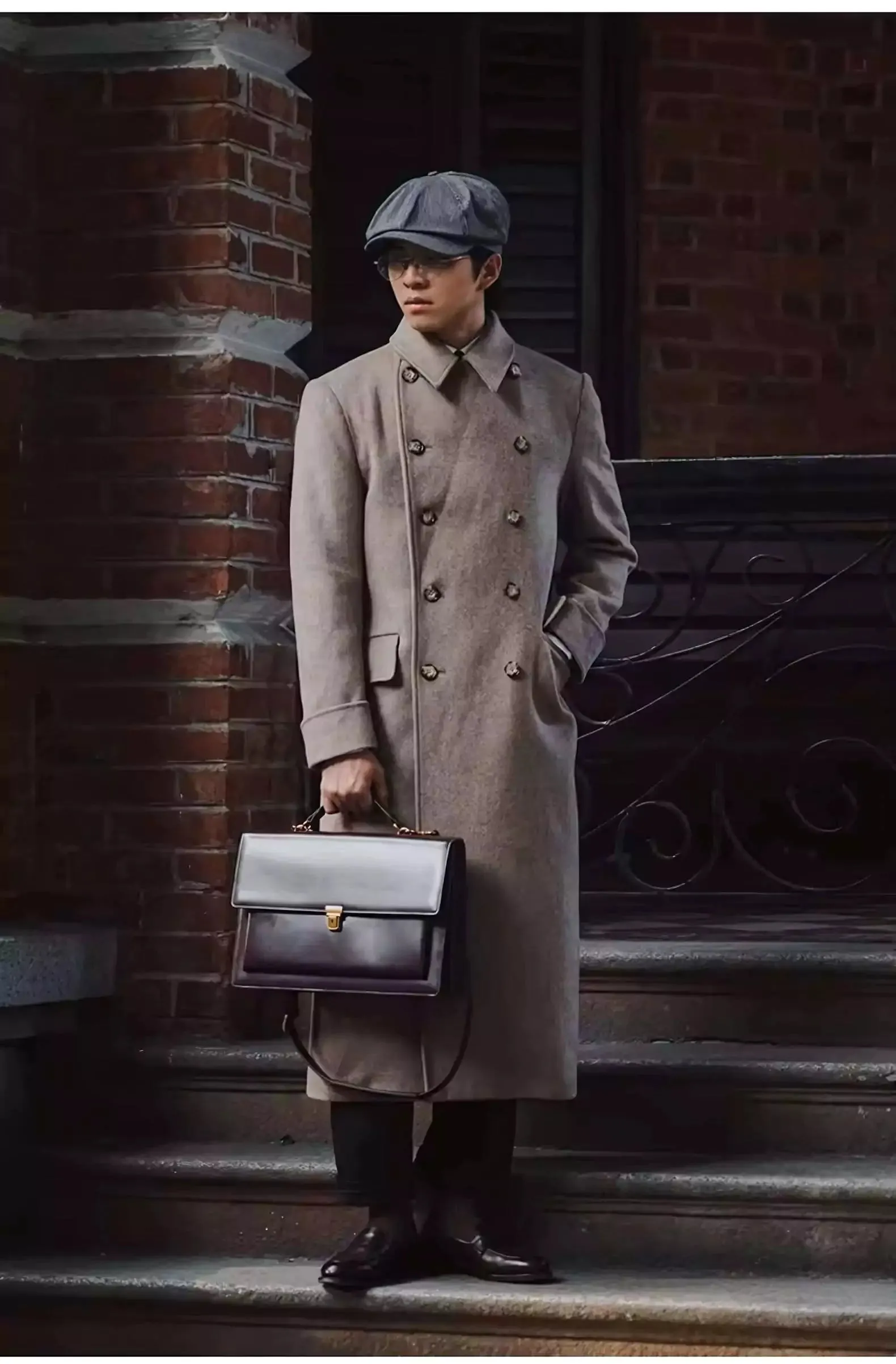 Classic Double-Breasted Wool Coat