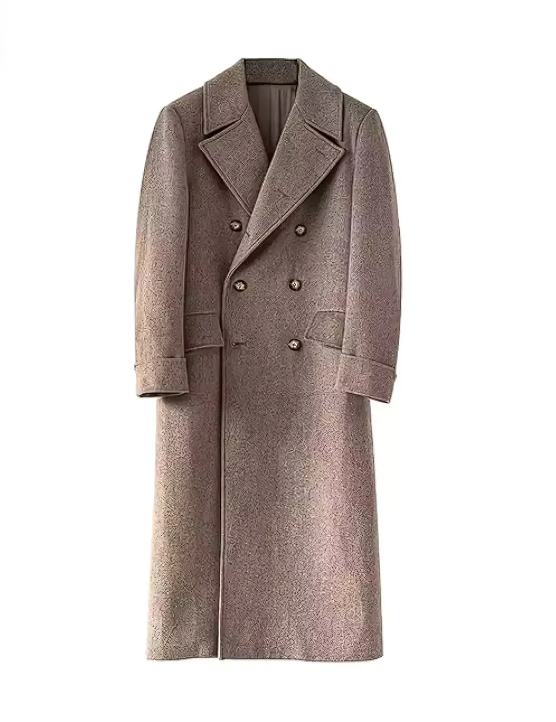 Classic Double-Breasted Wool Coat