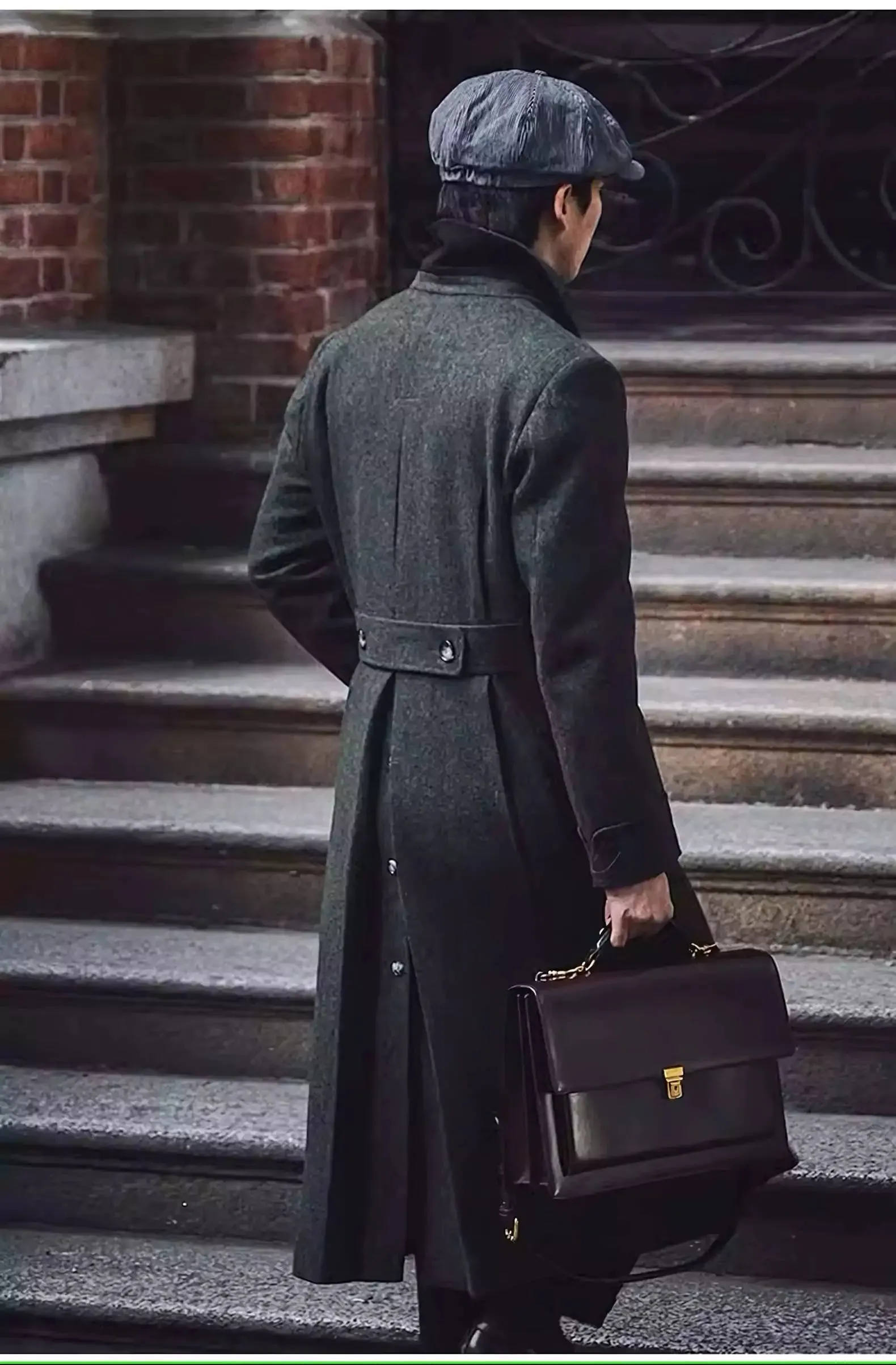 Classic Double-Breasted Wool Coat