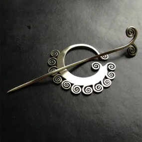 Coil Shawl Pin