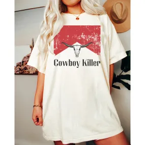 Cowboy Killer T-Shirt, Retro, Distressed Western Cowboy Bull Rodeo Design, Comfort Colors® T-Shirt, T-Shirt Dress