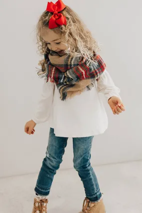 Cozy Love Children's Infinity Scarf In Tan