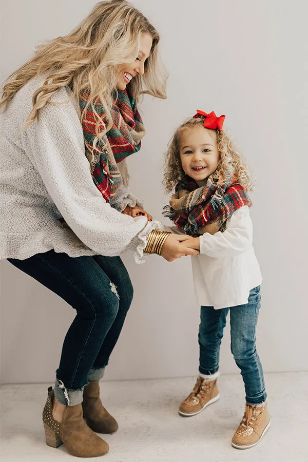 Cozy Love Children's Infinity Scarf In Tan