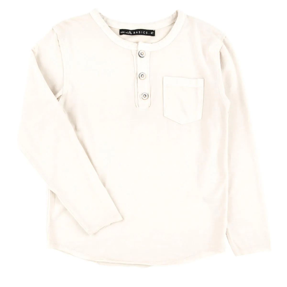 Creme Button Henley