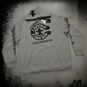 *CROOKS & CASTLES* (GREY) ~PU GOTHIC~ LUXURY PULLOVER HOODIES