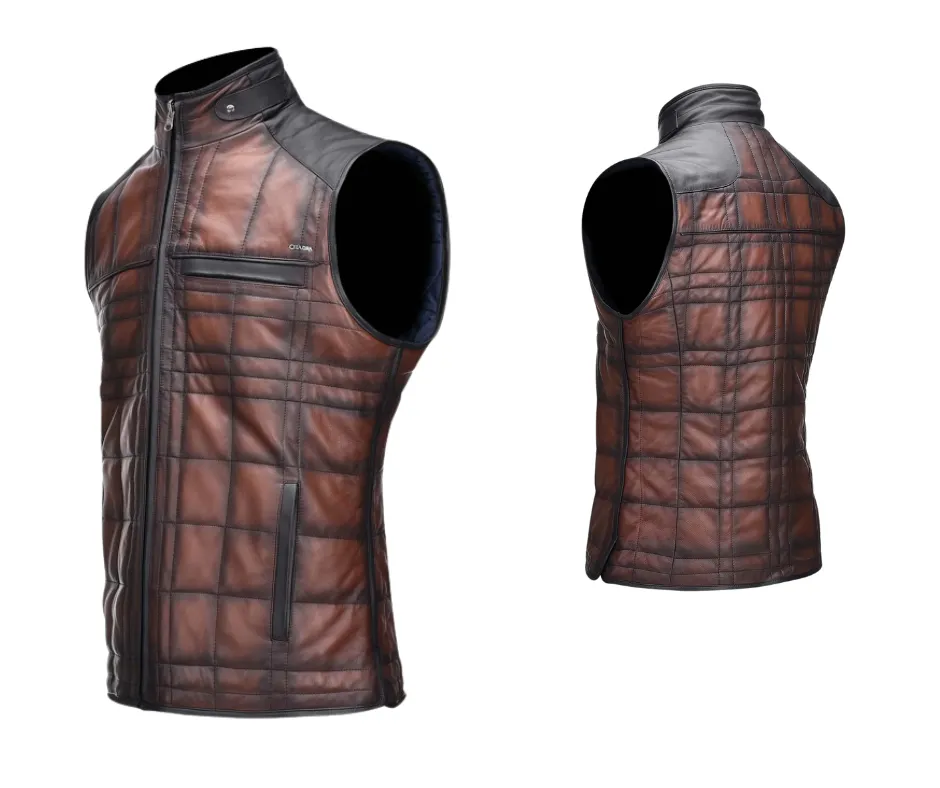 Cuadra JC105 MN Brown Zipper Vest