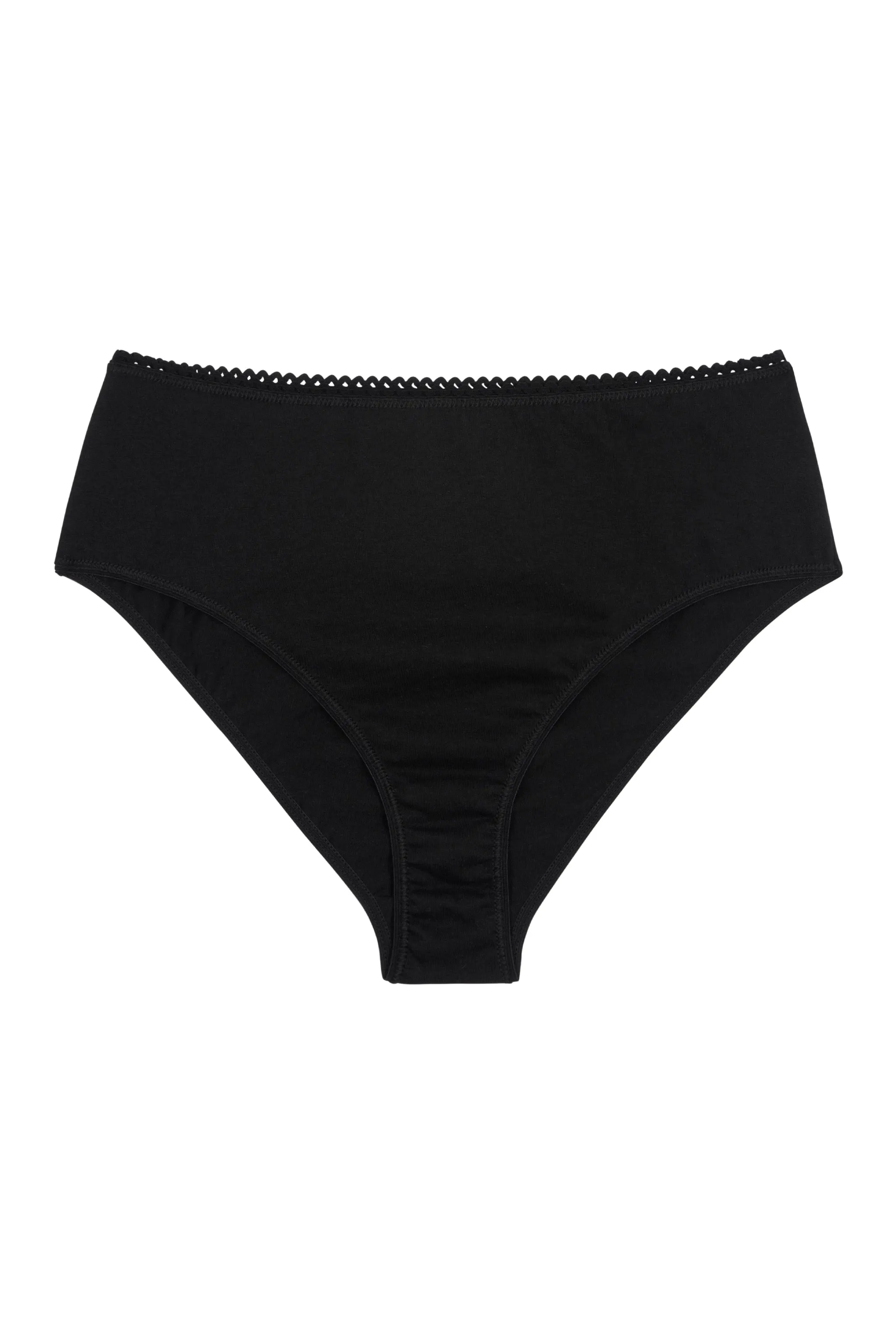 Culotte Taille Haute Coton BIO - Pirate Black