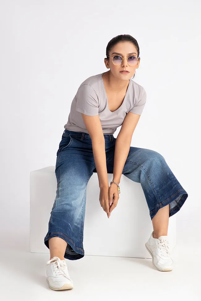 Denim Culottes - with Shaded Bottoms