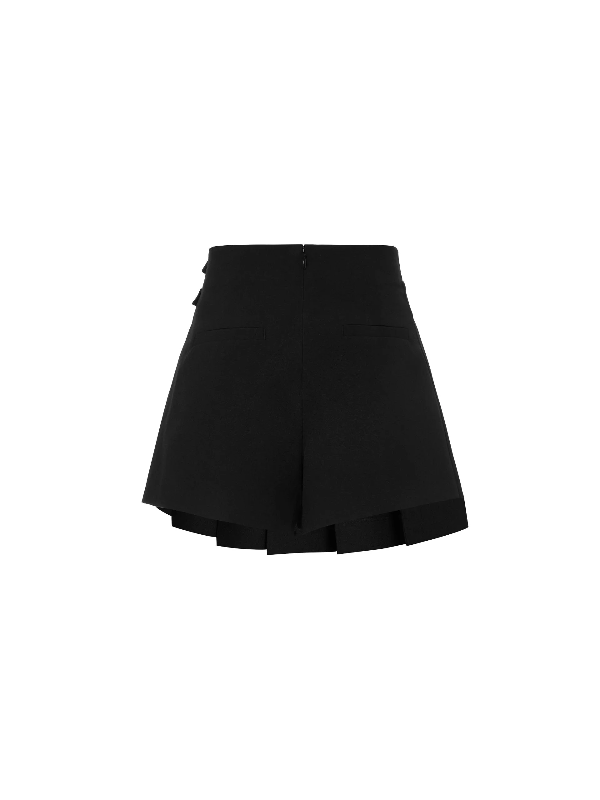 Detachable Pleated Patch Culottes