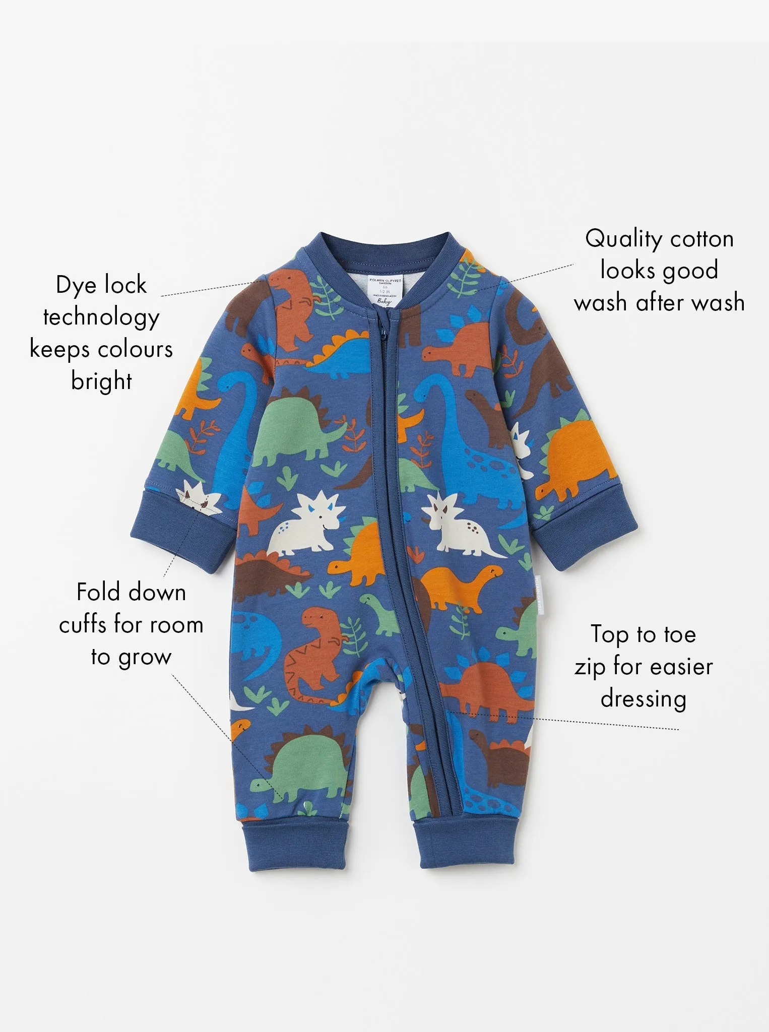 Dinosaur Print Baby Romper