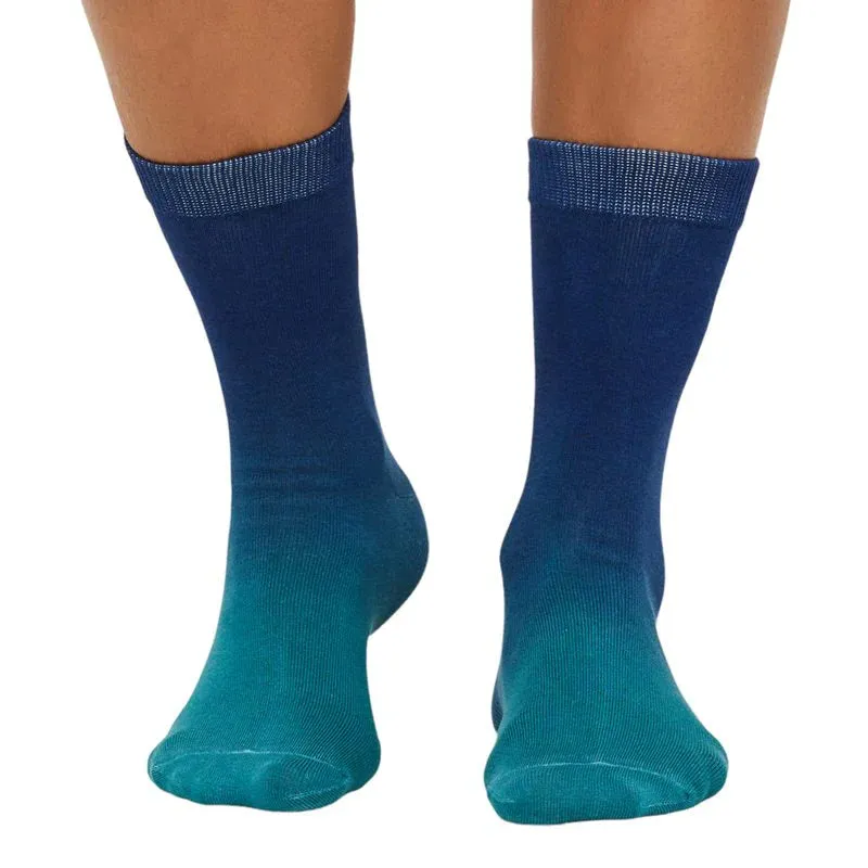 Dip Dye Women's Bamboo and Organic Cotton Crew Socks