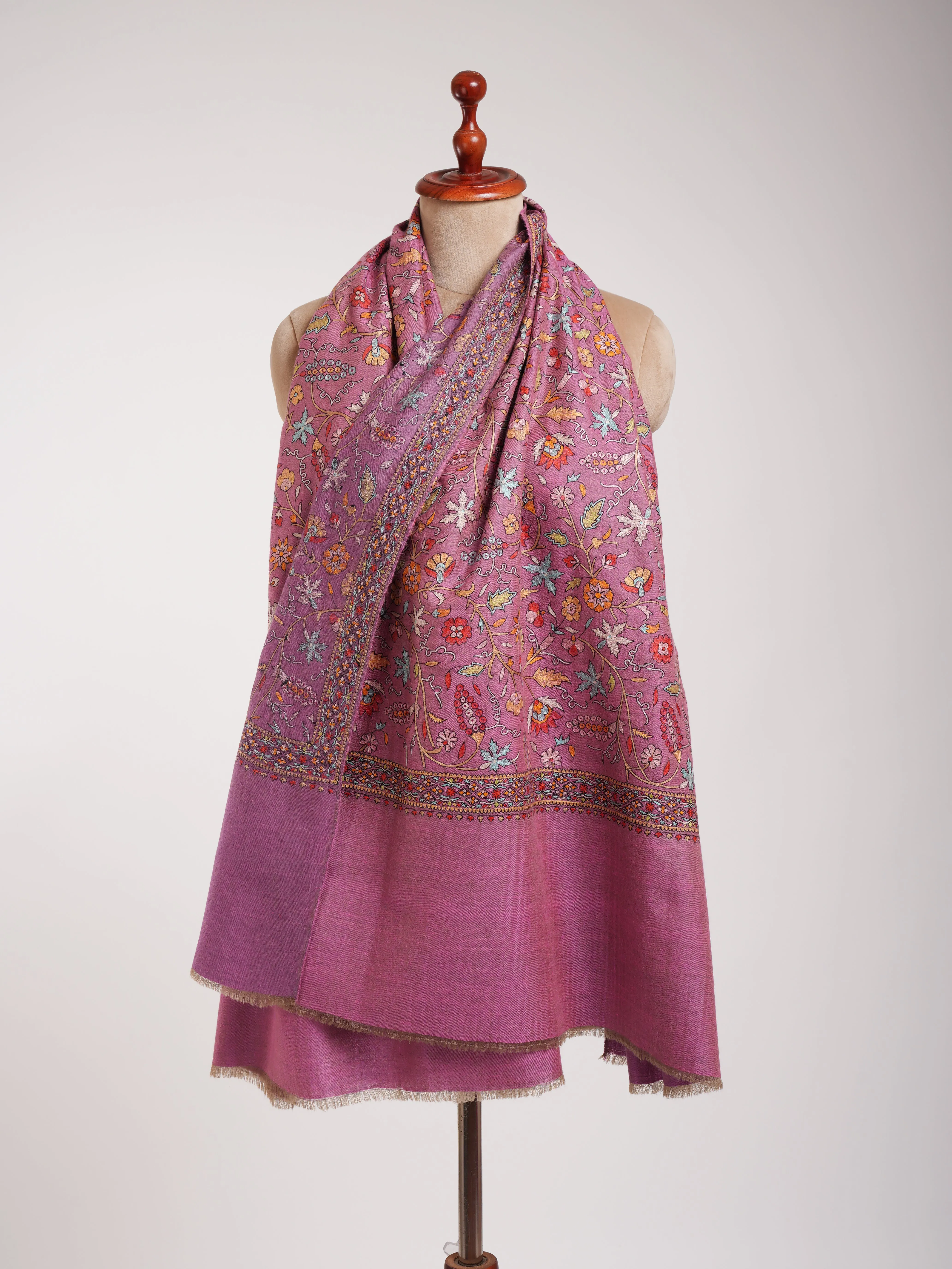 Dorukha Fusion Hand Embroidered Jamavar shawl