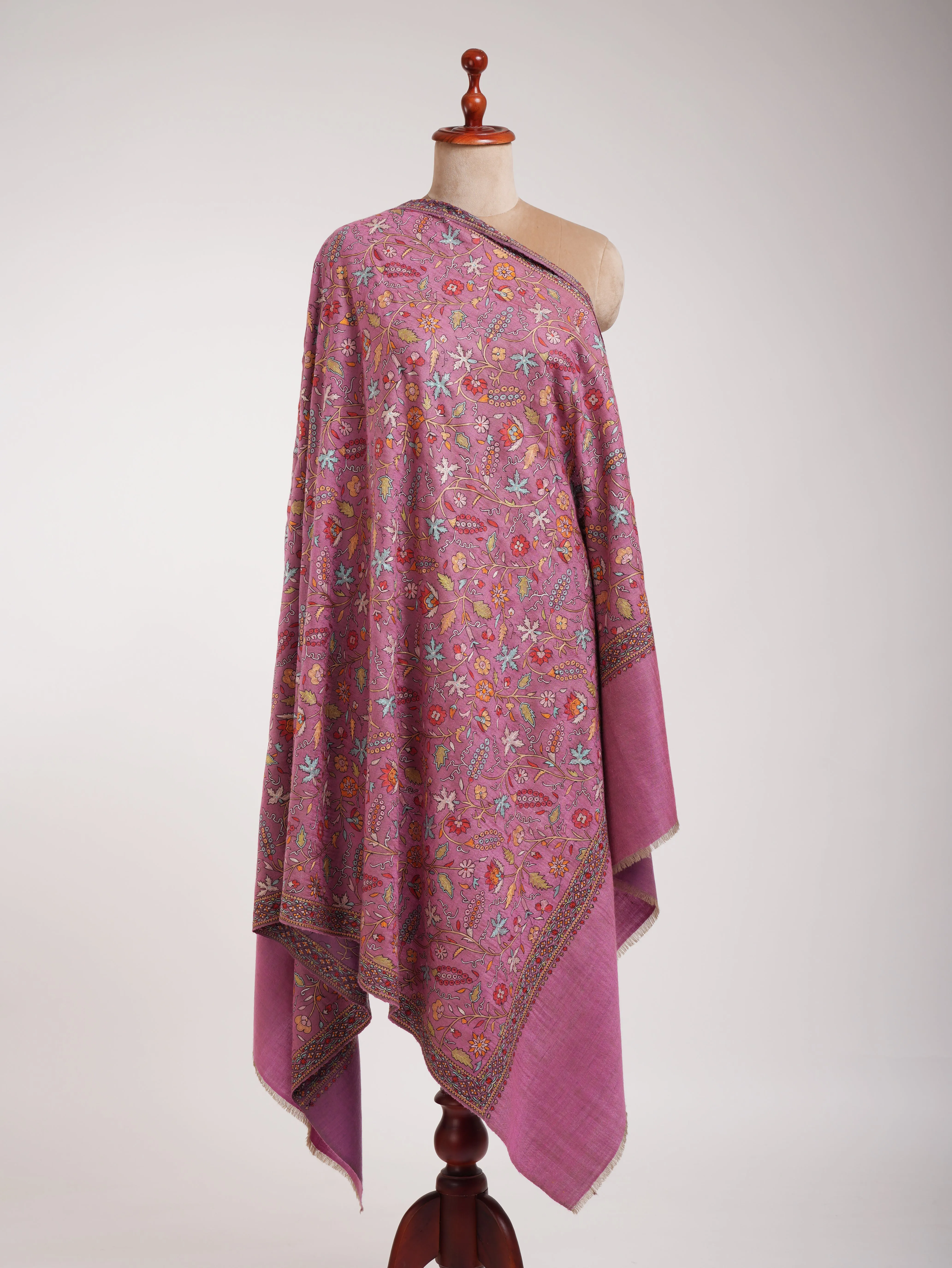 Dorukha Fusion Hand Embroidered Jamavar shawl