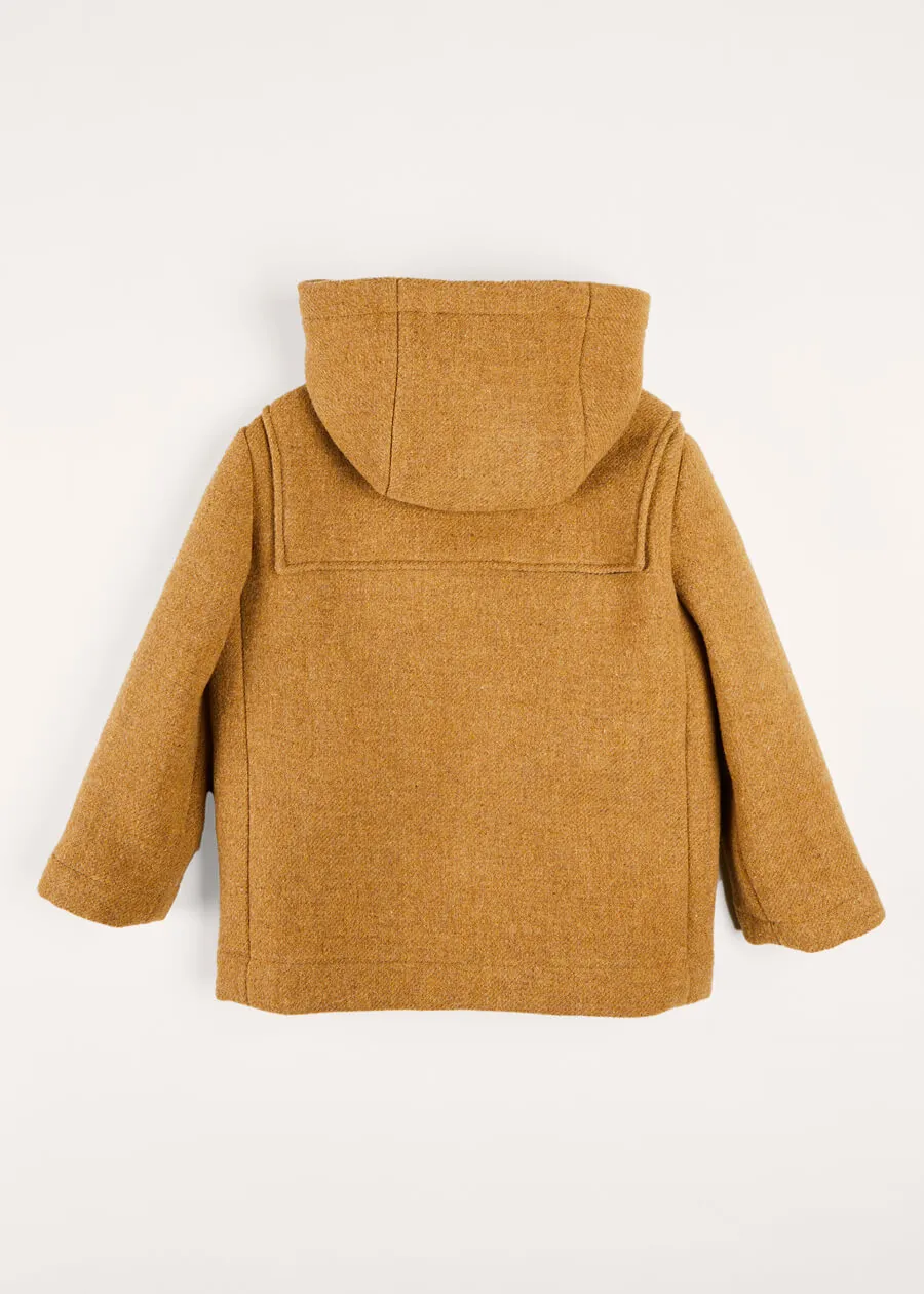 Double Faced Wool Toggle Fastening Coat In Camel (4-10yrs)