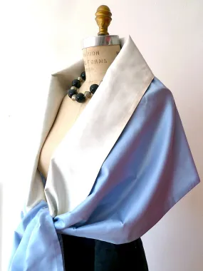 Double Sided Evening Shawl Powder Blue Pearl