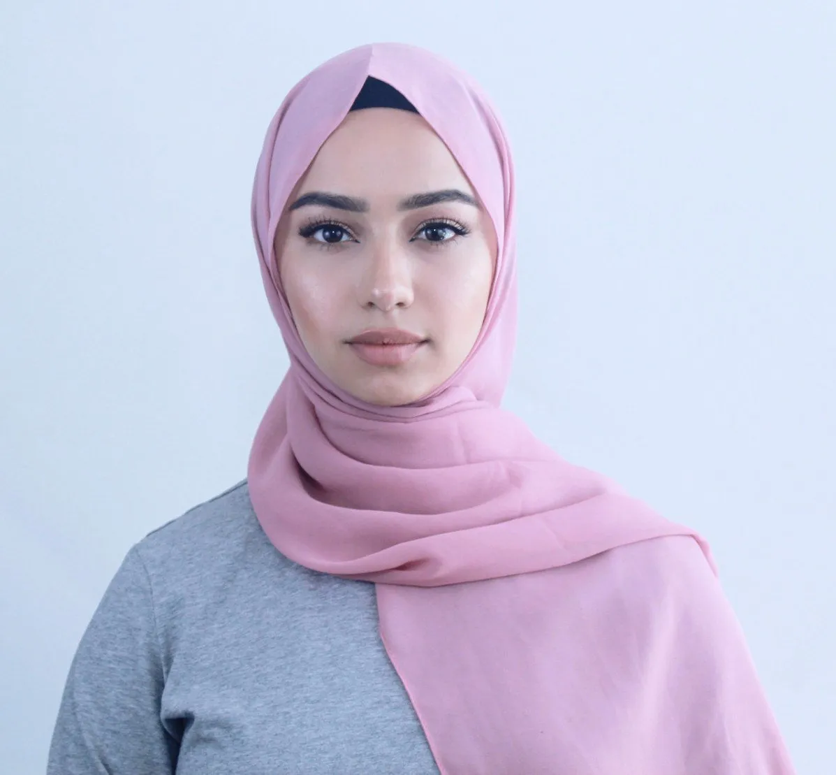 Dusty Pink Chiffon Hijab