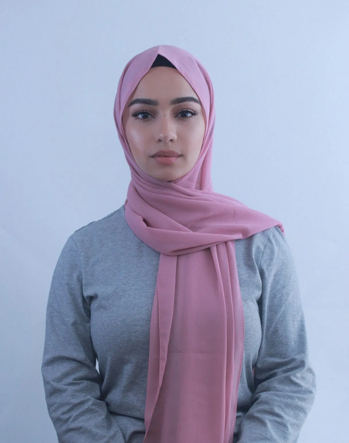 Dusty Pink Chiffon Hijab