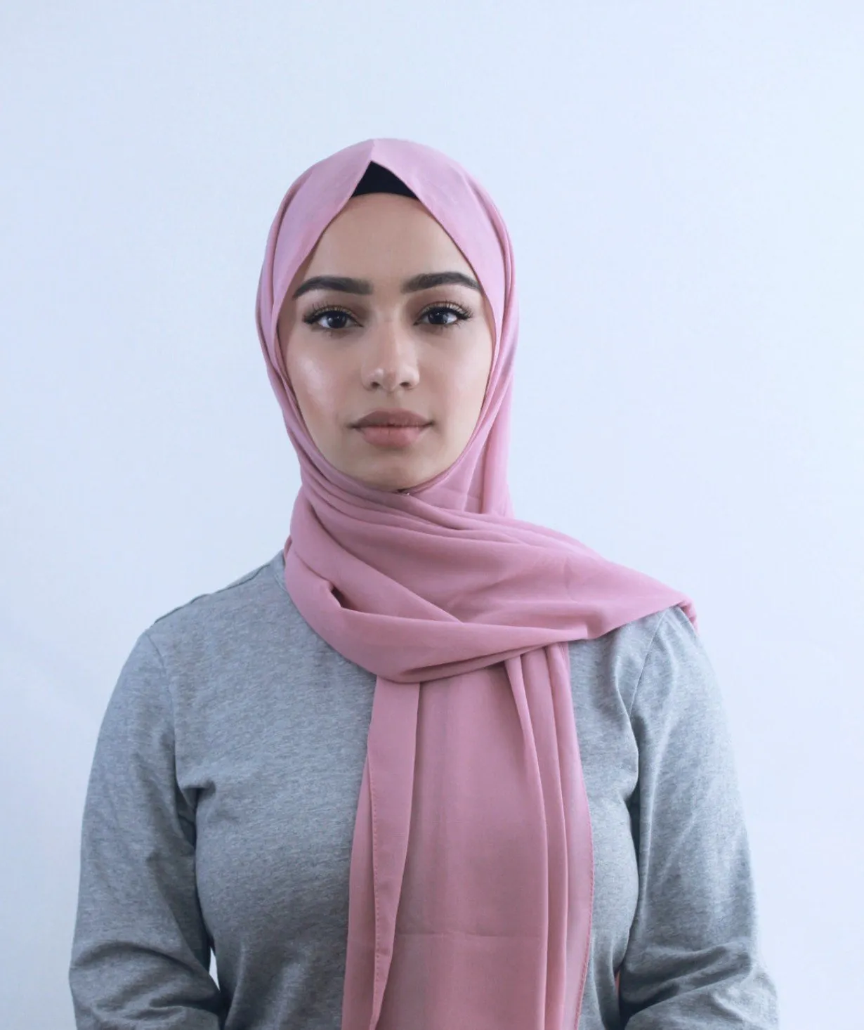 Dusty Pink Chiffon Hijab