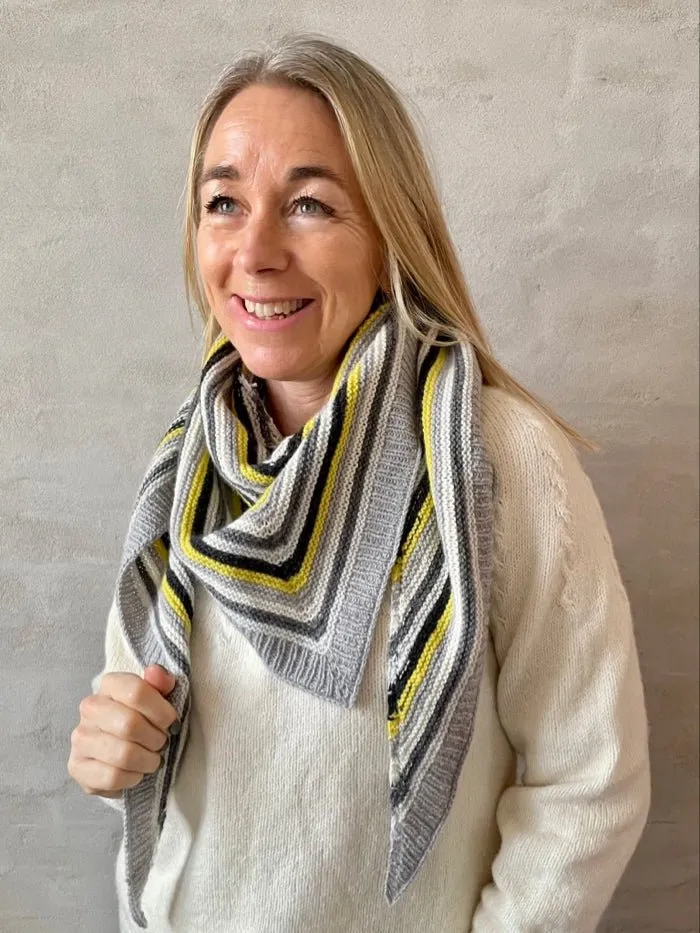 Easy Peasy striped shawl by Önling, No 2 knitting kit