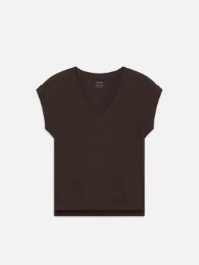 Easy V-Neck Tee -- Chocolate Brown