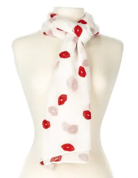 Embroidered Kisses Spring Scarf