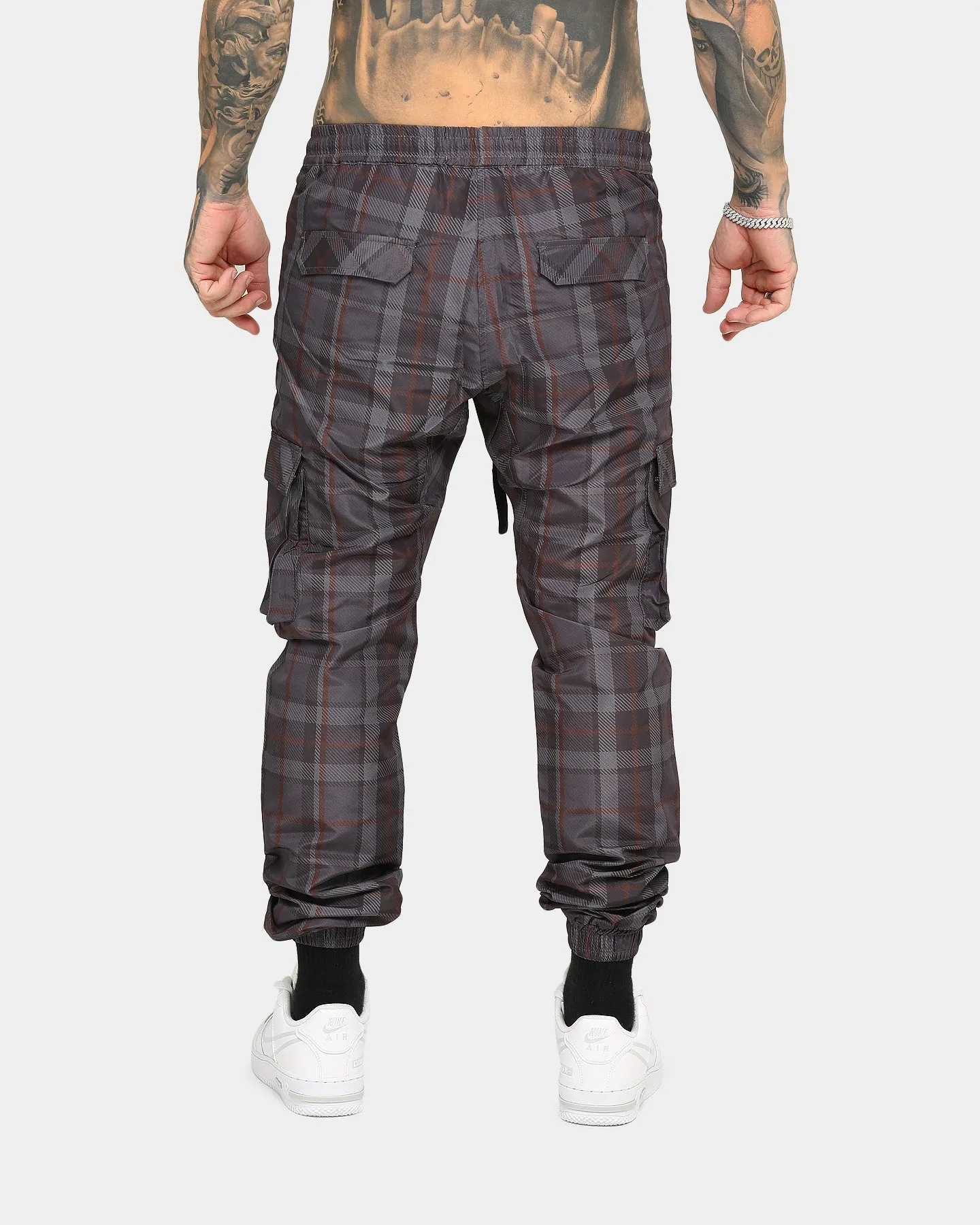 EN ES Plaid Jogger Grey