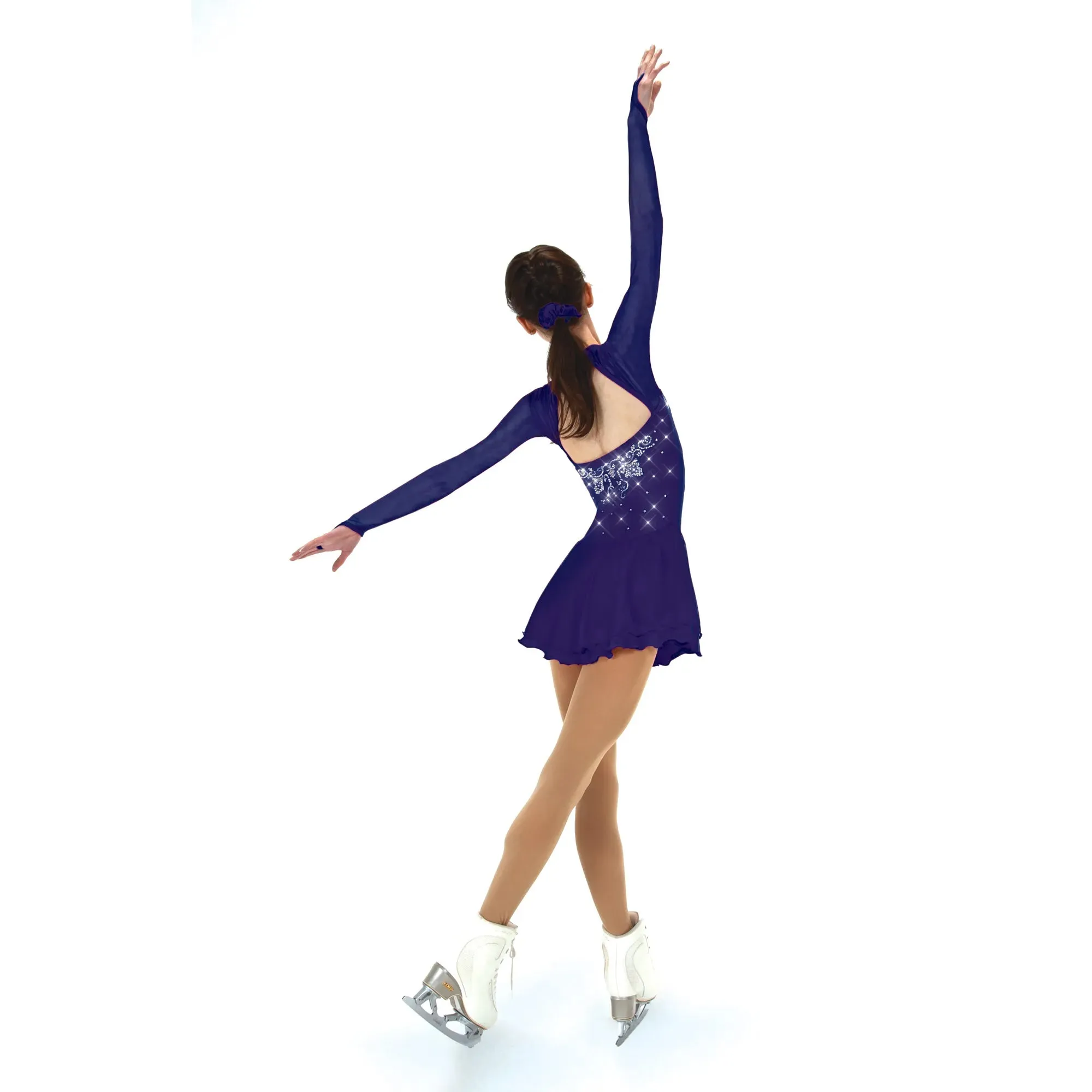 F22007Q Competition Figure Skating Sweetheart Dress FANCY CRYSTALS