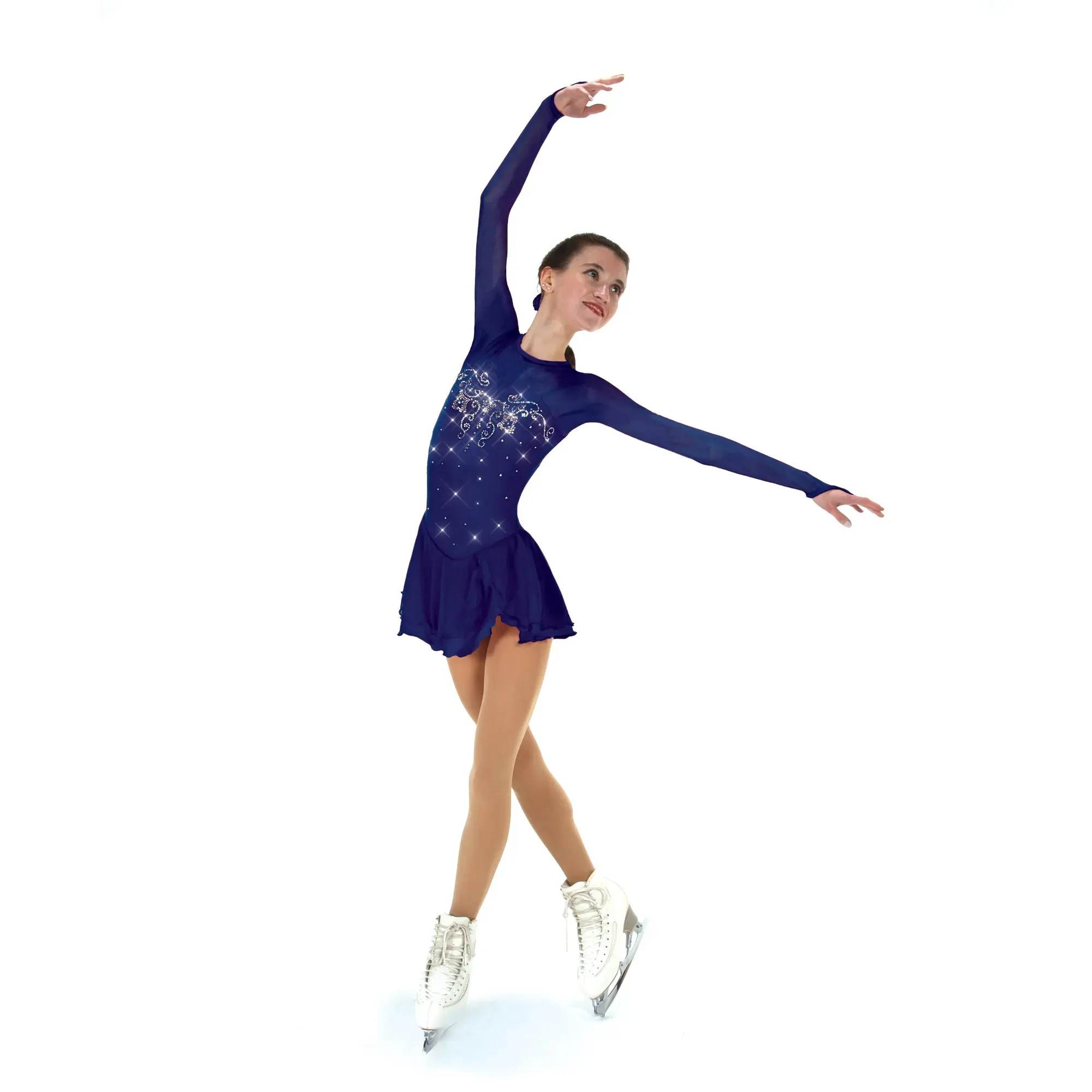 F22007Q Competition Figure Skating Sweetheart Dress FANCY CRYSTALS