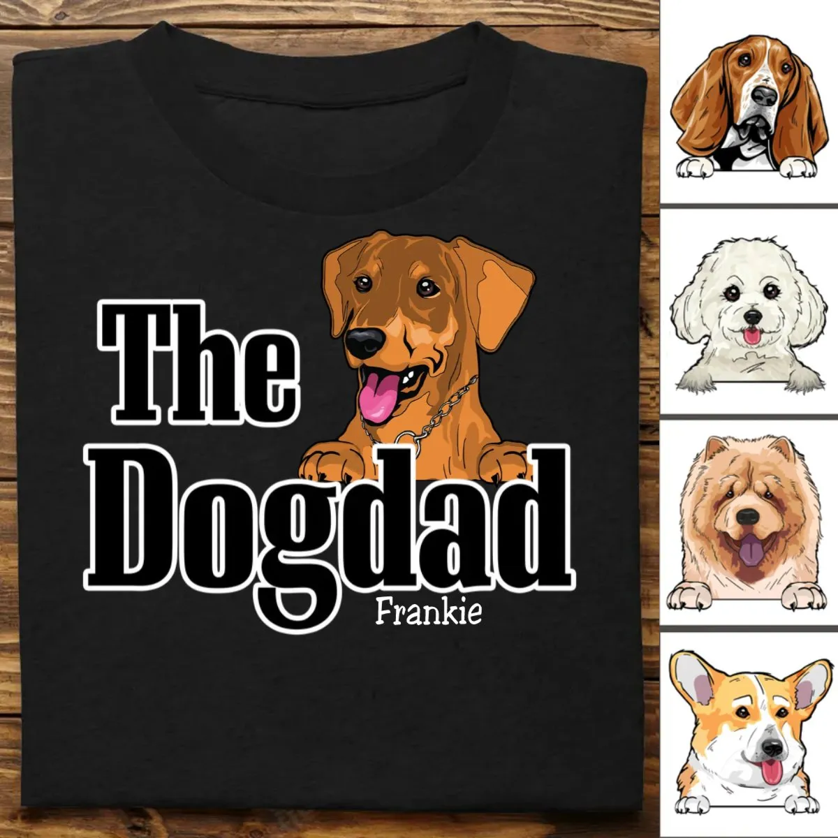 Father's Day - The Dogfather - Personalized Unisex T-Shirt