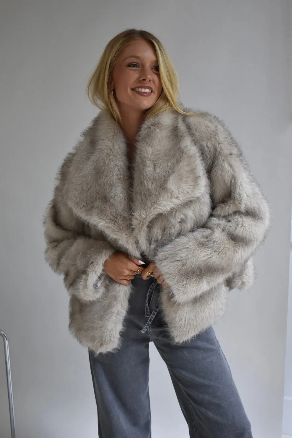 Faux fur coat