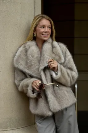 Faux fur coat