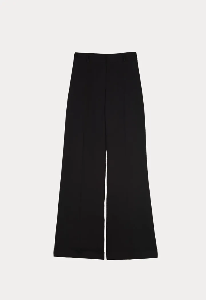 Folded Hem Wide Leg Culottes