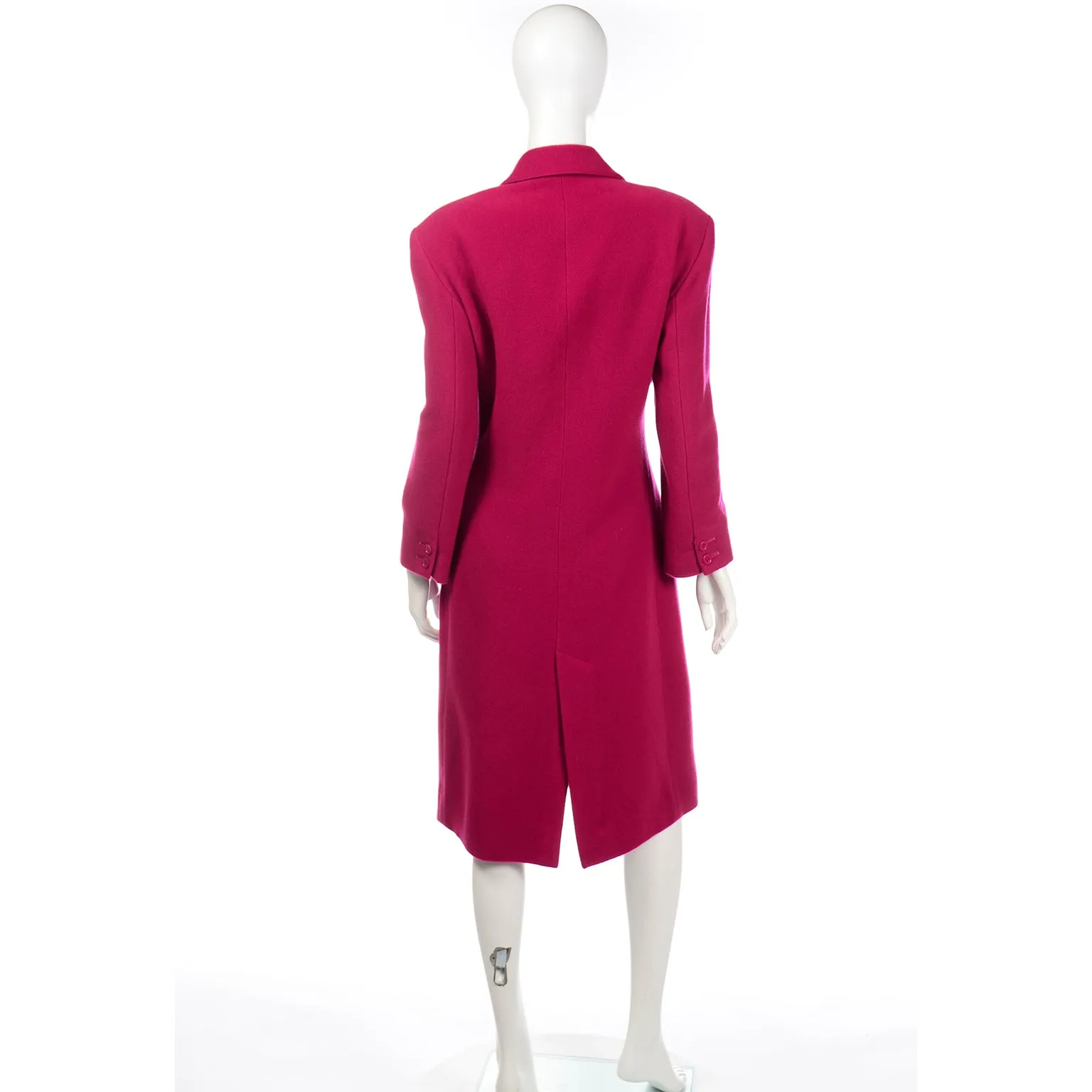 Gianfranco Ferre Vintage Raspberry Red Wool Coat