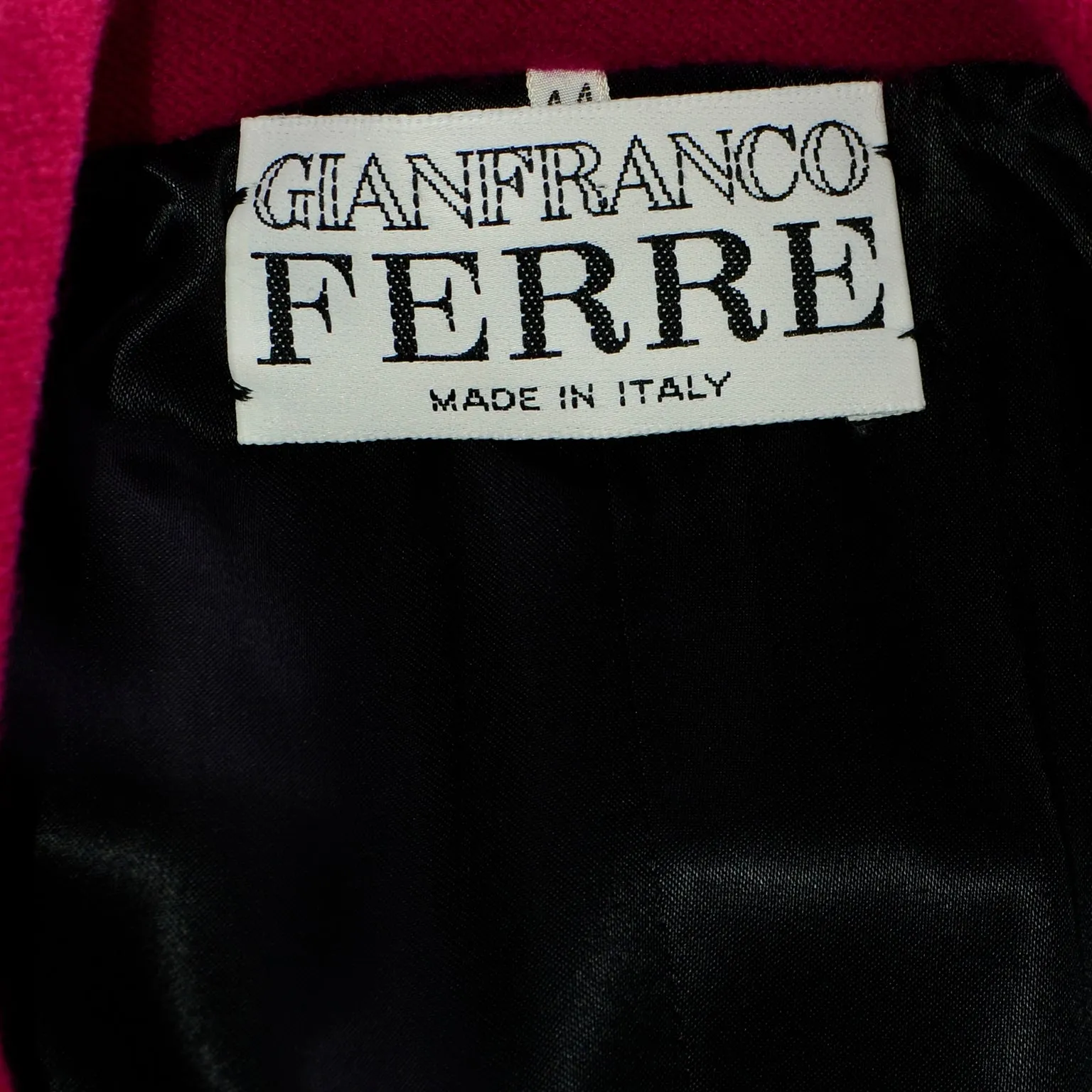 Gianfranco Ferre Vintage Raspberry Red Wool Coat