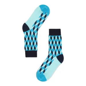 Golden Rabbit Unisex Crew Socks - Cube Ice - Small