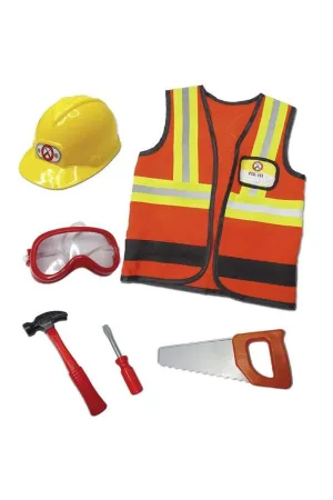 Great Pretenders - Construction Worker with Accessories in Garment Bag