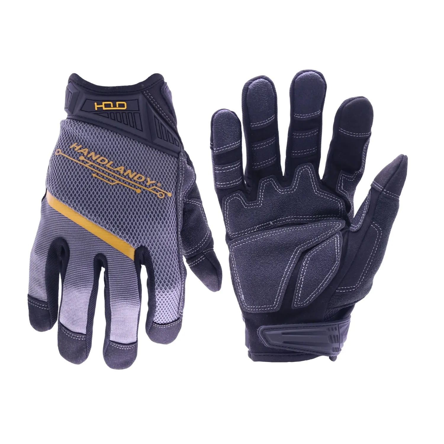 Handlandy Wholesale Mens Mechanic Working Gloves Touch Screen Tip Outdoor 6082 (36/72/120 Pairs)