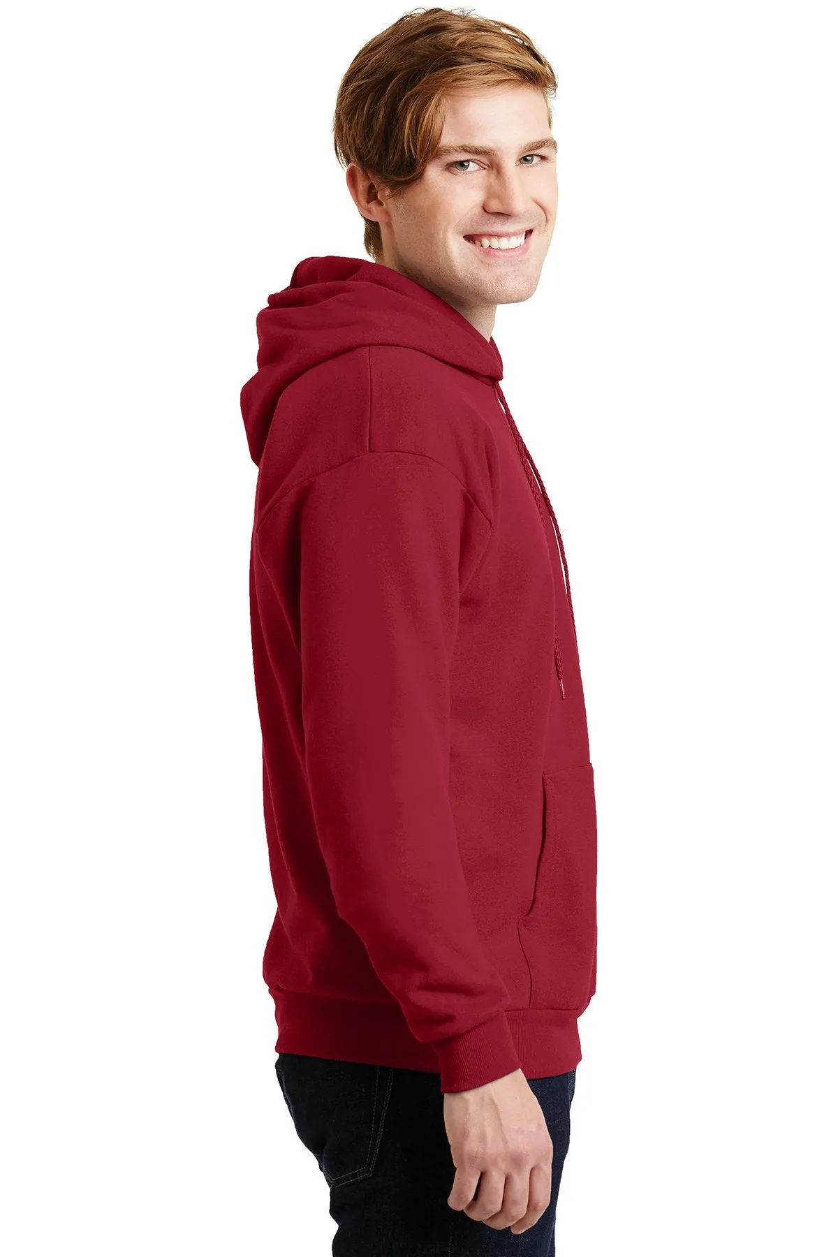 Hanes Ecosmart Pullover Hooded Sweatshirt P170 Deep Red