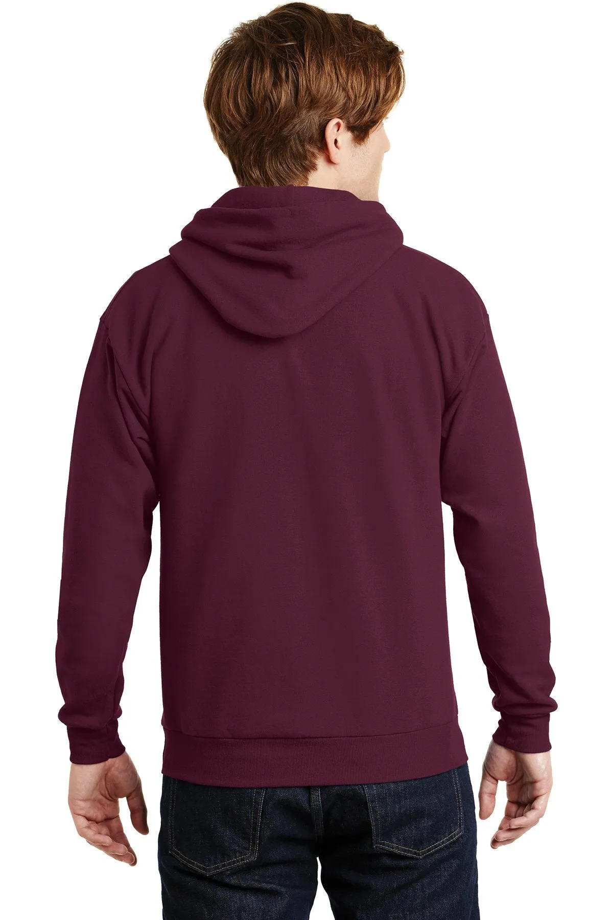 Hanes Ecosmart Pullover Hooded Sweatshirt P170 Maroon