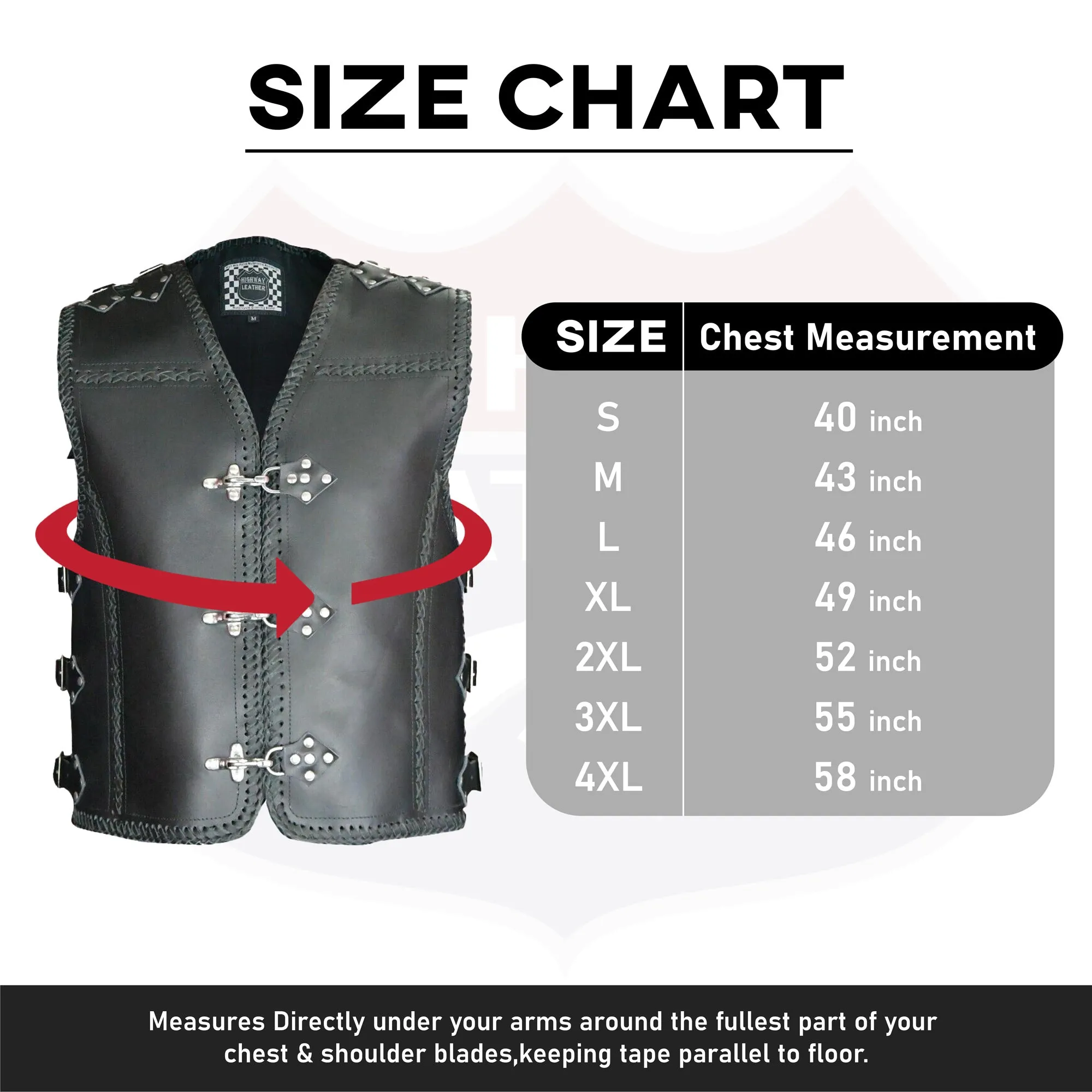 Heavy Metal Rocker Braid Waistcoat Motorcycle Vest SKU # HL11751