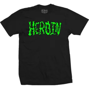 Heroin Skateboards Dead Toons T Shirt Black