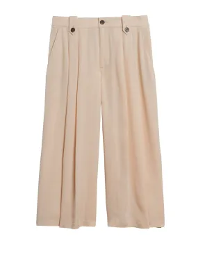 High-Rise TENCEL Culottes in Light Ecru