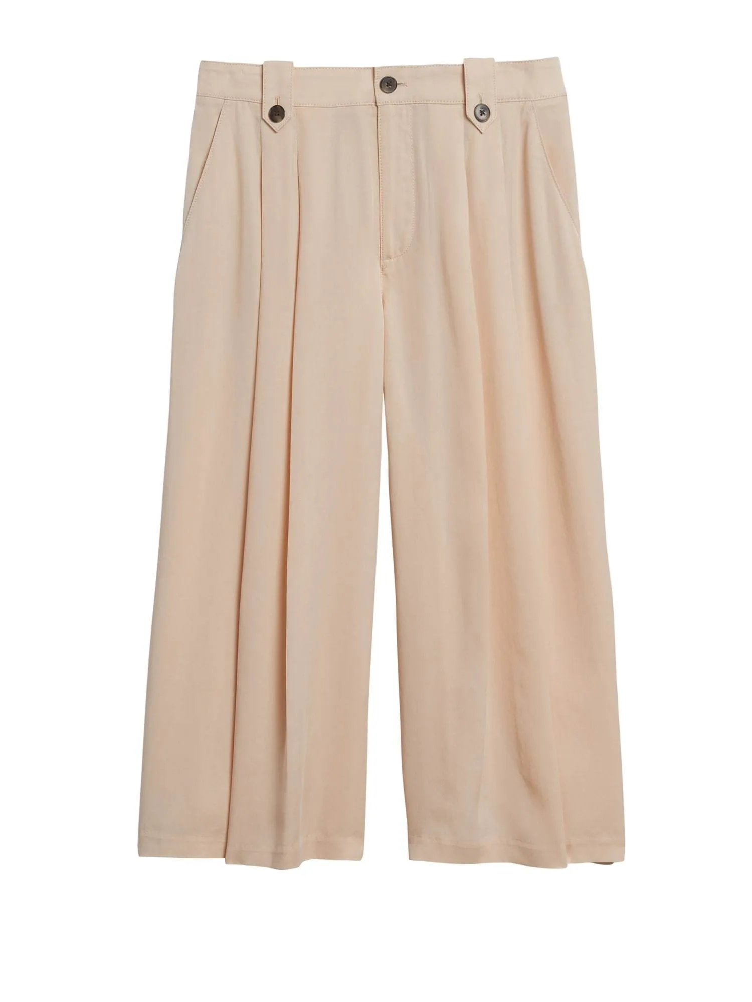 High-Rise TENCEL Culottes in Light Ecru