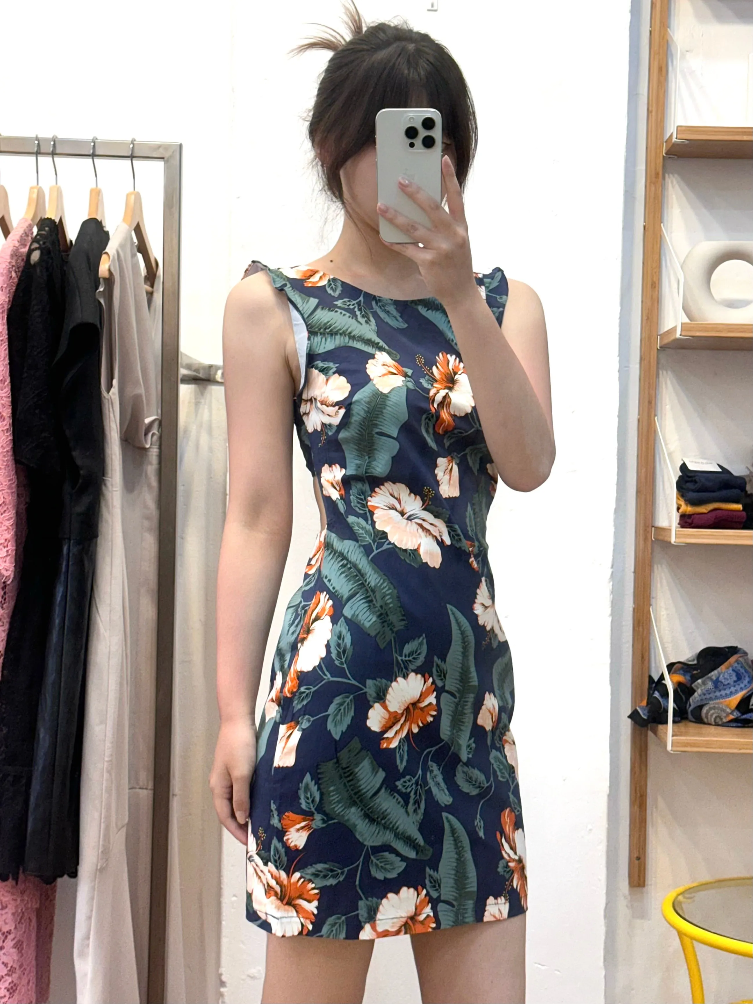 Holiday Floral Sleeveless Dress