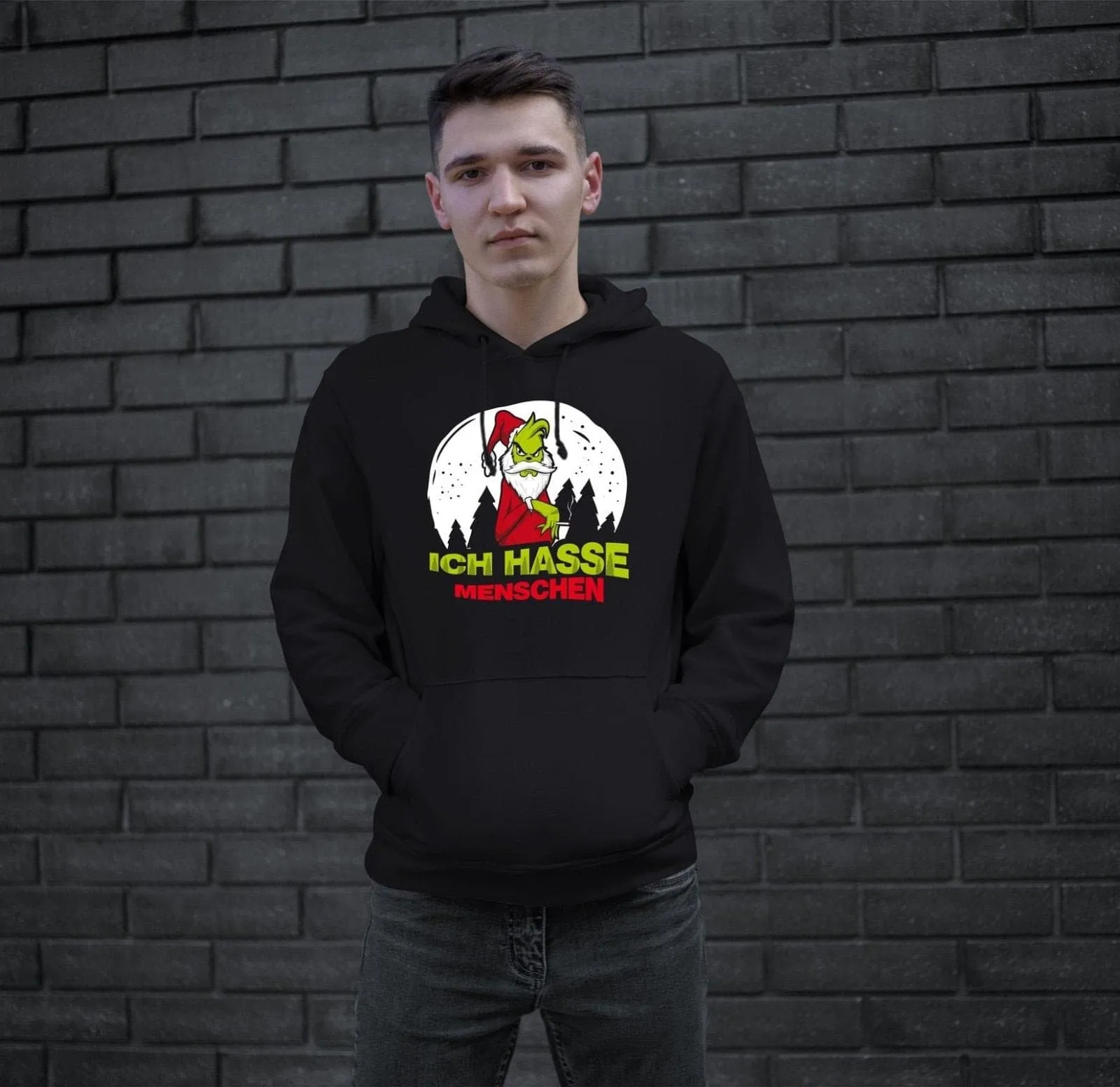 Hoodie - Grinch - Ich hasse Menschen