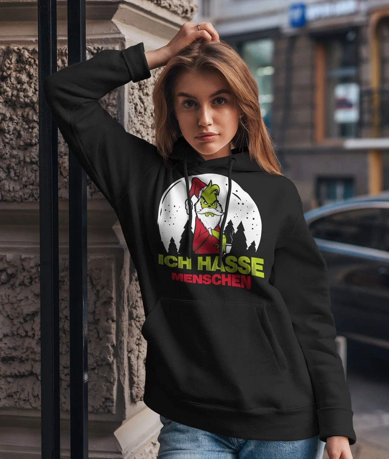 Hoodie - Grinch - Ich hasse Menschen