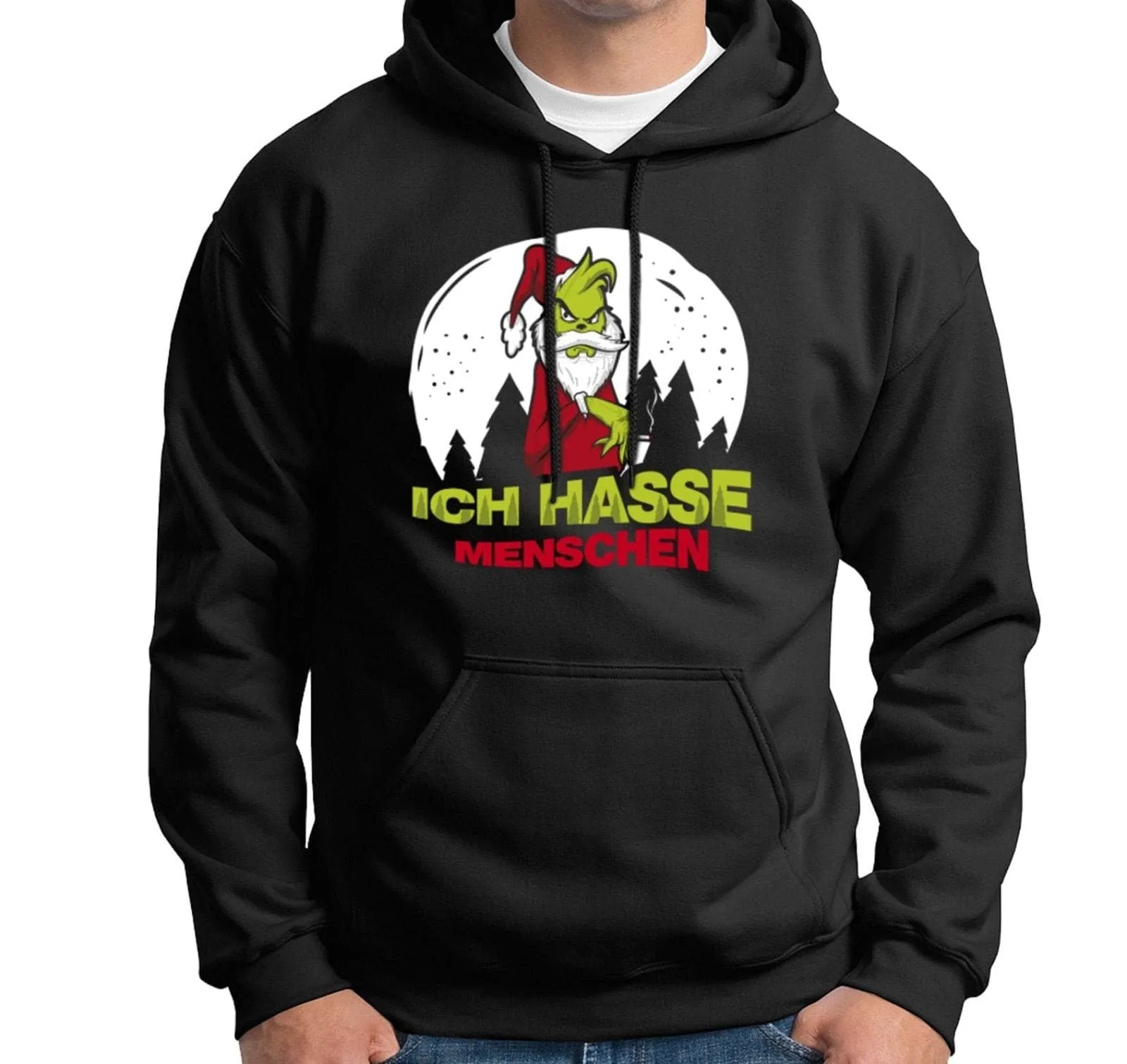 Hoodie - Grinch - Ich hasse Menschen