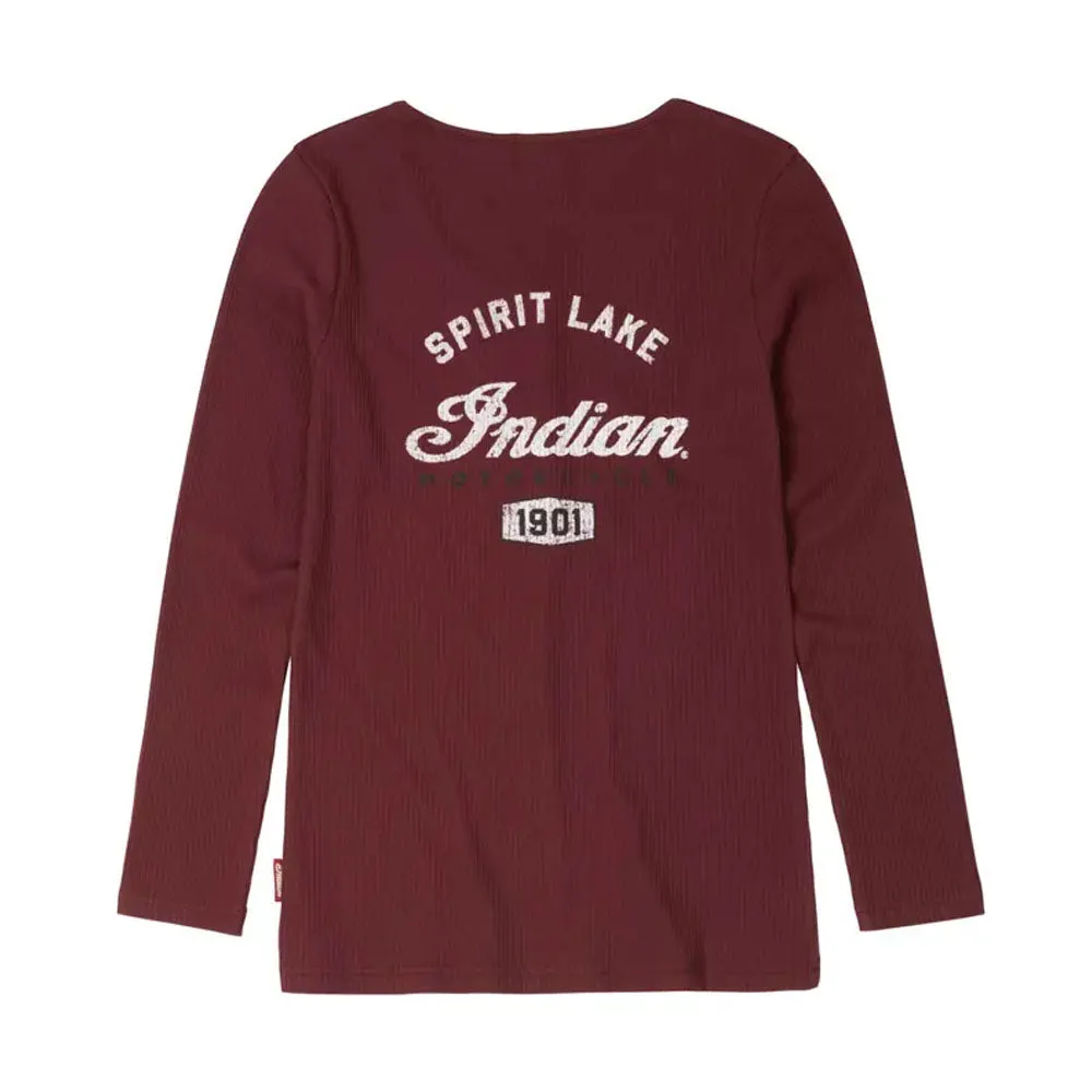 Indian Motorcycle  Polaris Womens Spirit Lake Long Sleeve T-Shirt Tee Lightweight