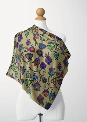 Indigenous Paisley Vanilla Satin Shawl