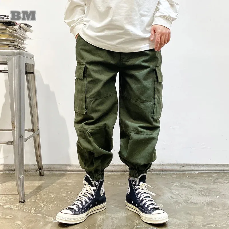 Japanese Streetwear High Quality Cargo Pants - Casual Tactical Jogging Pants